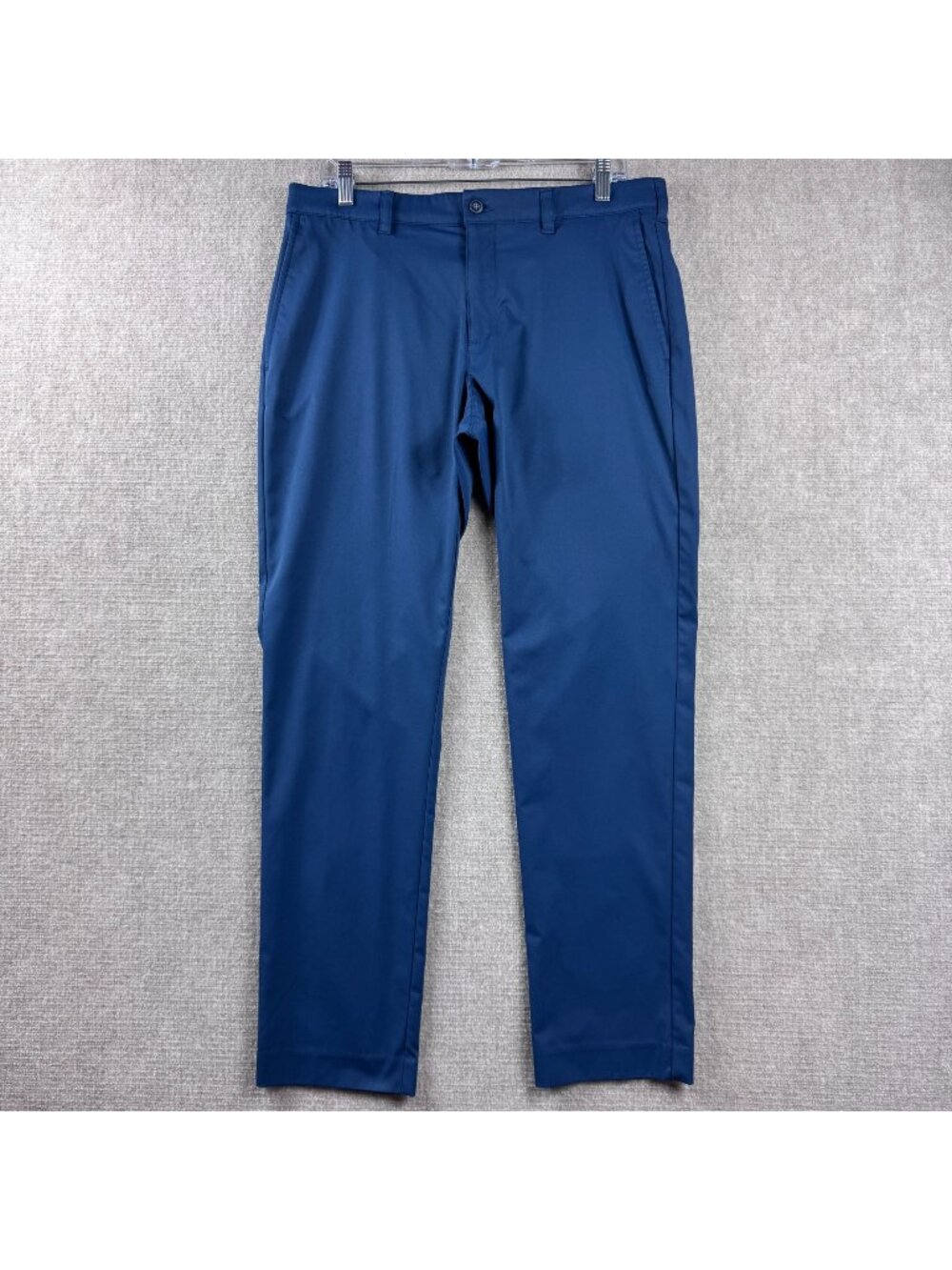 PGA TOUR Mens Straight Leg Golf Pants 32x32 Flat Front Blue Performance Preppy